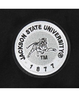 Women's Black Jackson State Tigers Cropped Pullover Sweatshirt
