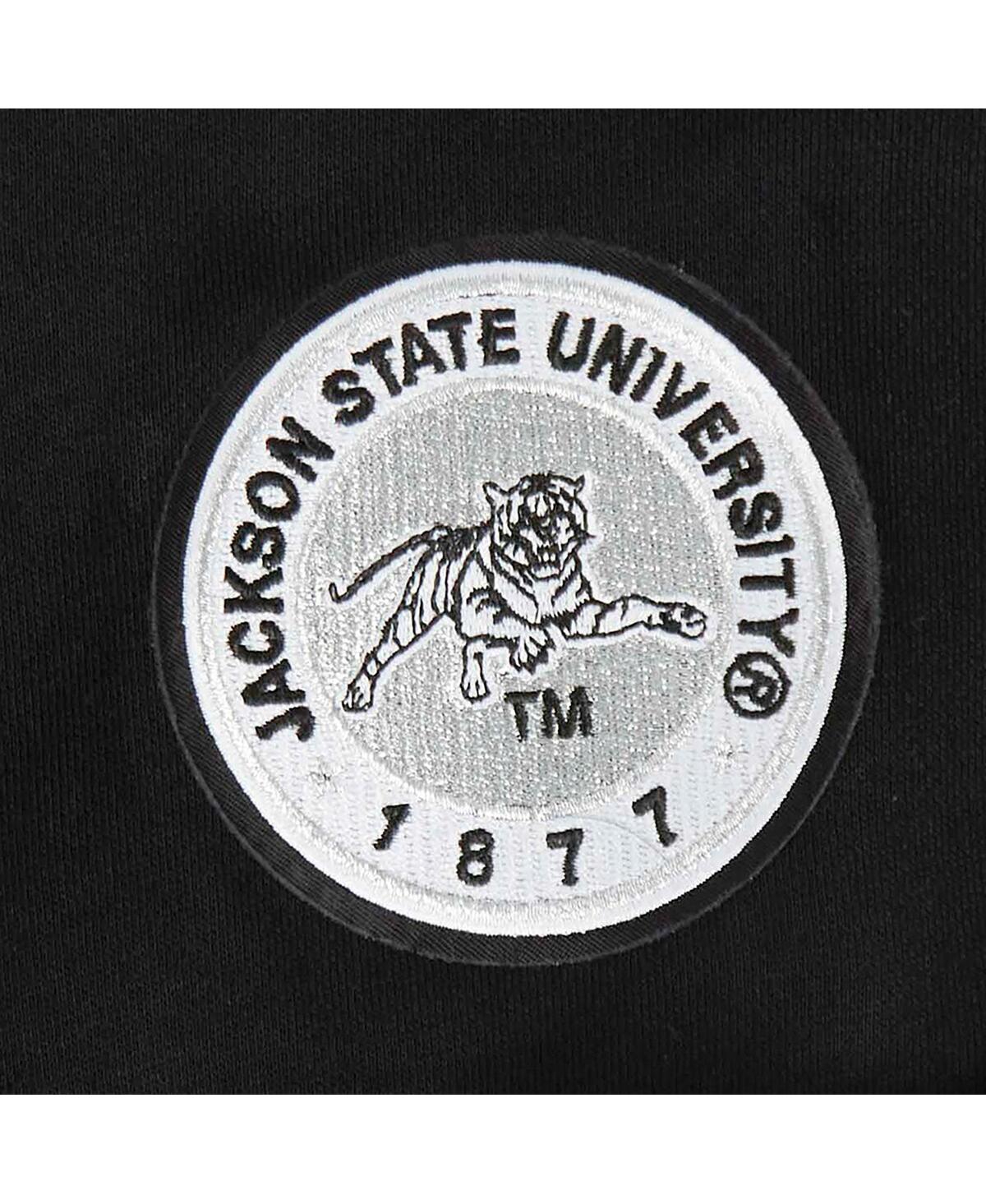 Pro Standard Women's Black Jackson State Tigers Cropped Pullover Sweatshirt In Black