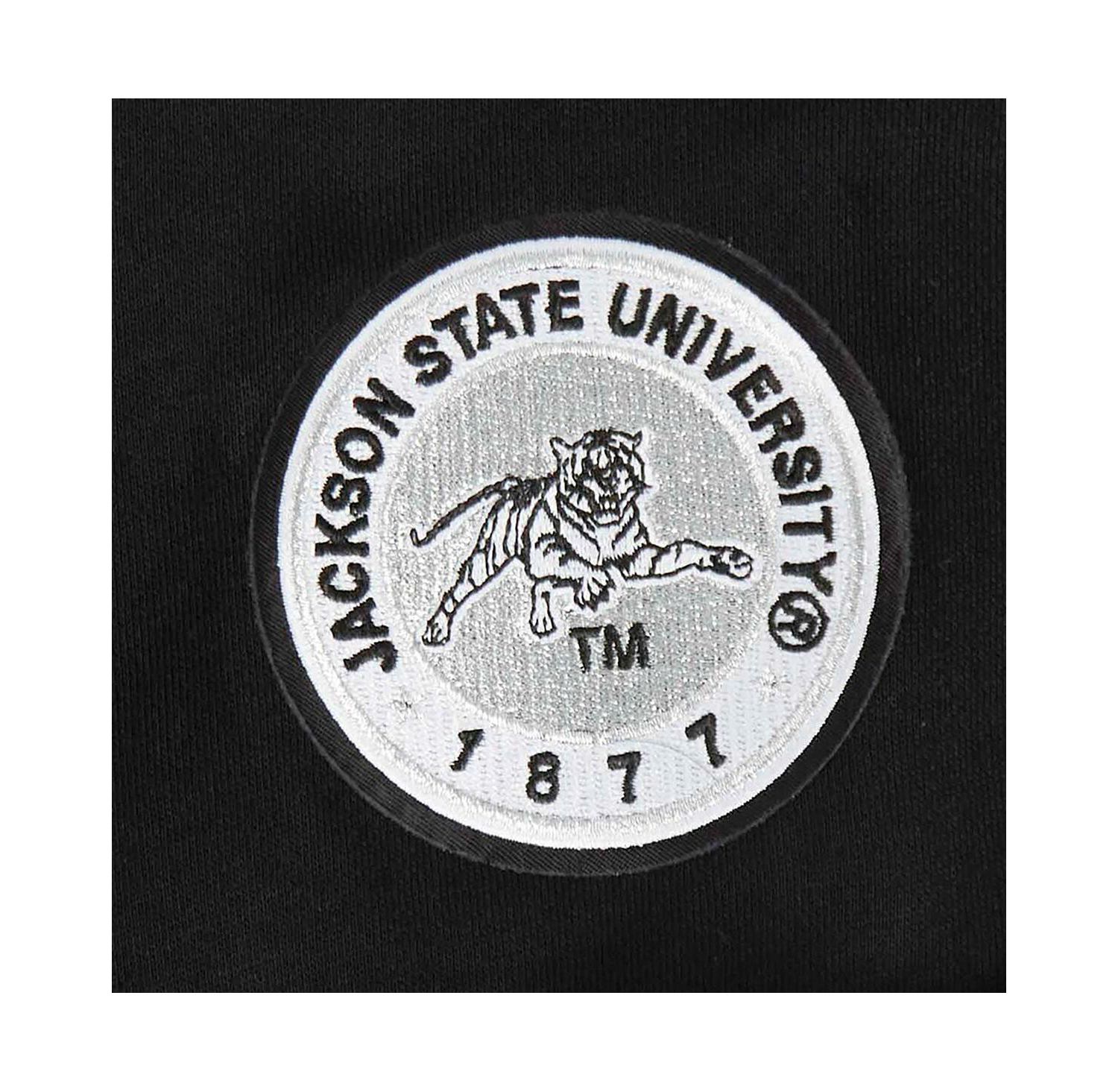 Women's Black Jackson State Tigers Cropped Pullover Sweatshirt