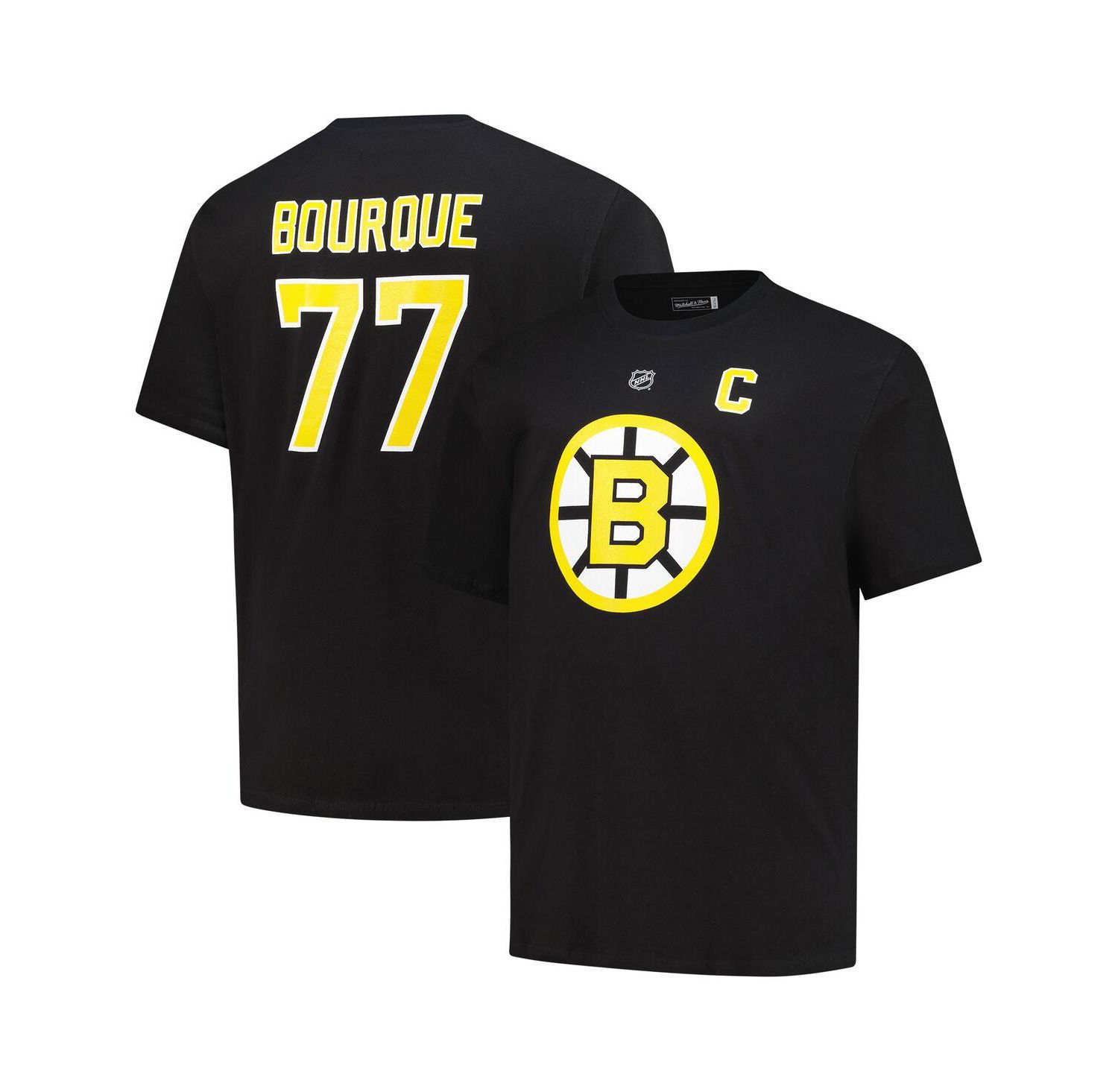 Men's Ray Bourque Black Boston Bruins Big & Tall Name & Number T-Shirt