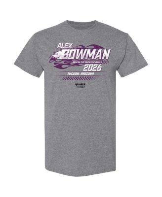 Men's Heather Charcoal Alex Bowman 2026 NASCAR Schedule T-Shirt