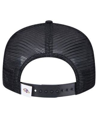 Big Boys and Girls Black Baltimore Ravens Main Trucker 9FIFTY Snapback Hat