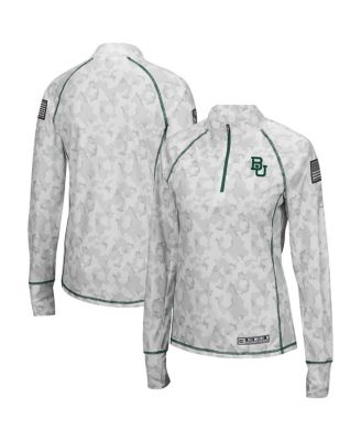 Colosseum - Women's Camo Baylor Bears OHT Military Appreciation Officer Arctic Lightweight Quarter-Zip Sweatshirt