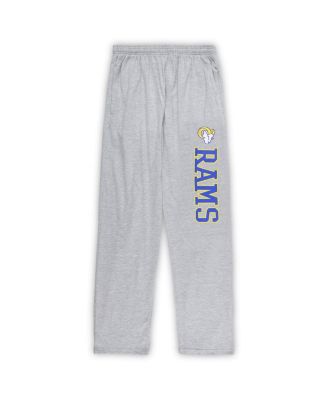 Men's Royal/Heather Gray Los Angeles Rams Big Tall Top Pajama Pants Sleep Set
