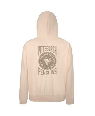 Men's Cream Pittsburgh Penguins Contact Stamp Pullover Hoodie