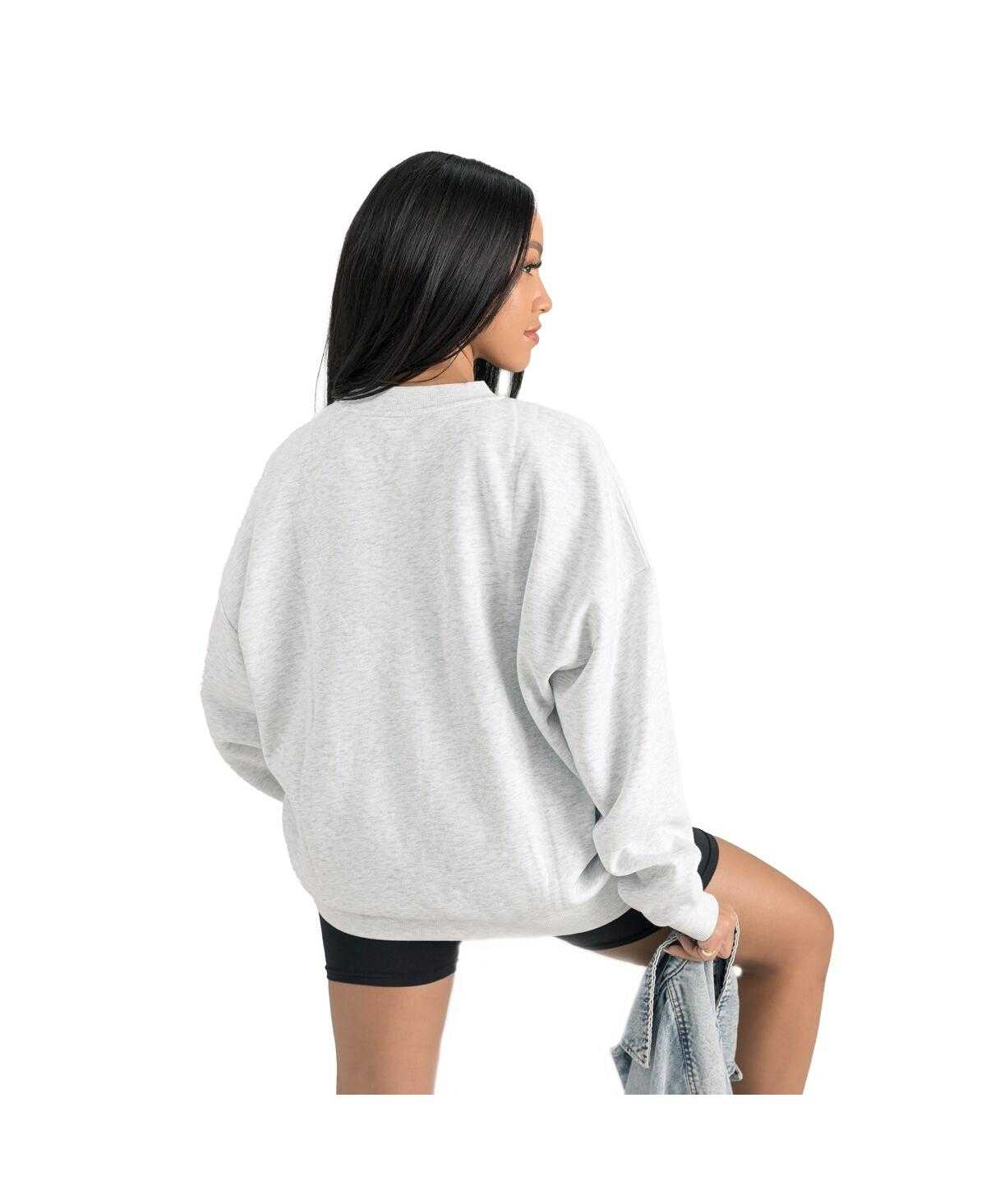 Gameday Couture Women's Gray Atlanta Falcons Heritage Premium Fleece Pullover Sweatshirt In White