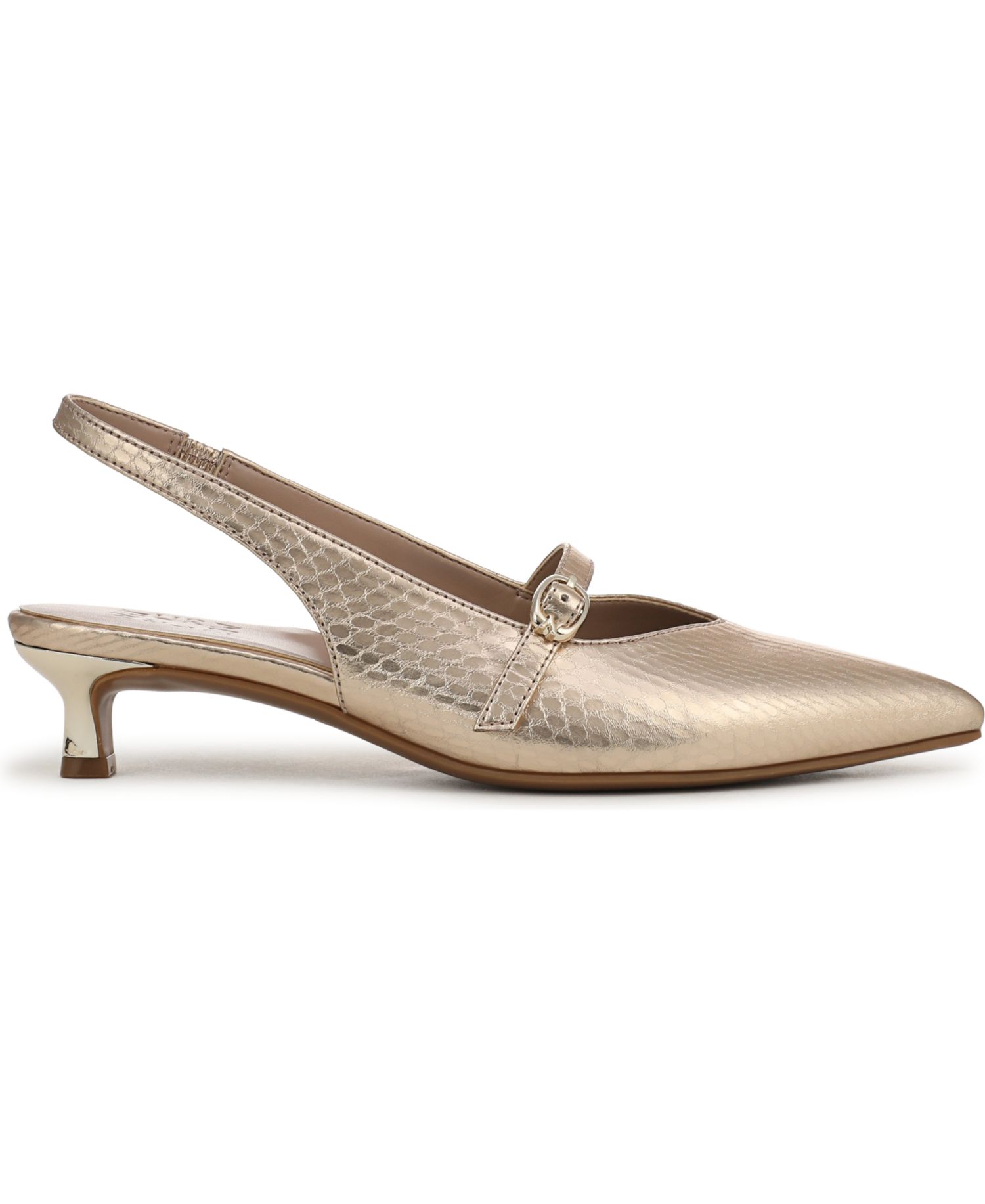 Women's Grayson Pointed Toe Kitten Heel Slingback Pumps