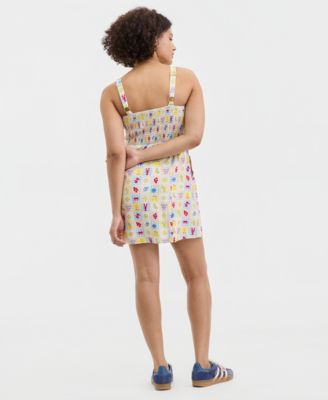Juniors' Printed Sleeveless Mini Dress