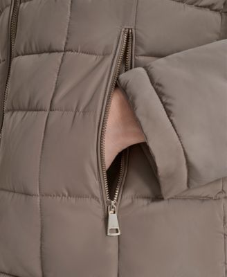 Women's Stand Collar Lined Puffer Jacket