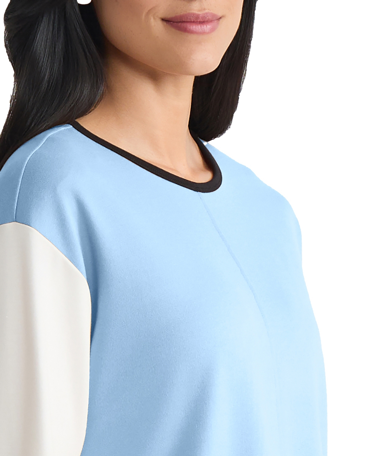 Jones New York Plus Size Colorblock Dolman-sleeve Top In Blue