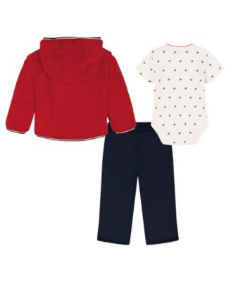 Baby Girls' Jacket, Bodysuit and Pants, 3-Piece Set