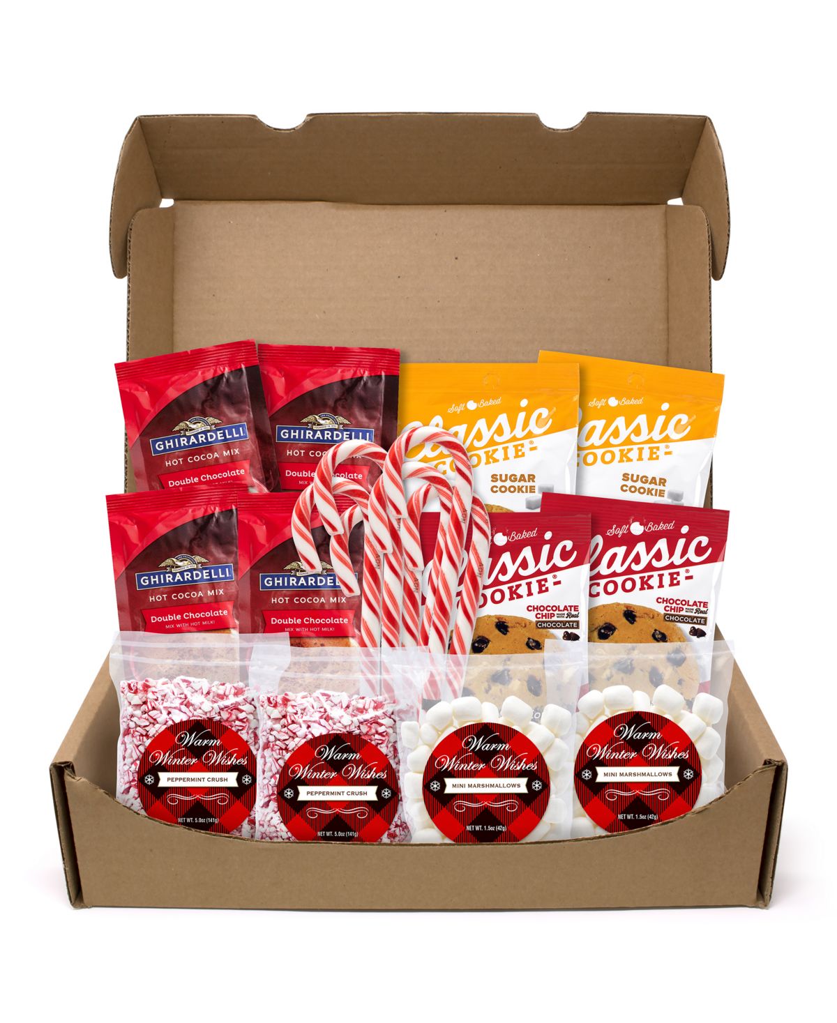 SnackBoxPros Warm Winter Wishes Hot Chocolate Kit, 18 pieces