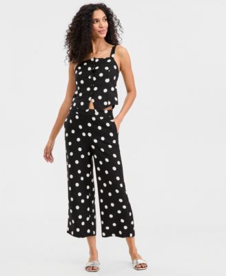 On 34th - Women's Polka Dot Button-Front Tank
