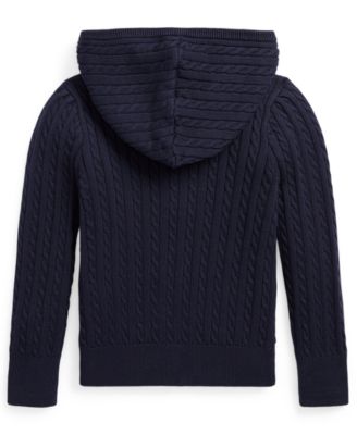 Girls' 2T-6X Mini-Cable Full-Zip Hoodie