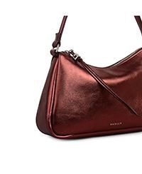 Carlton Close Metallic Small Ziptop Shoulder Bag