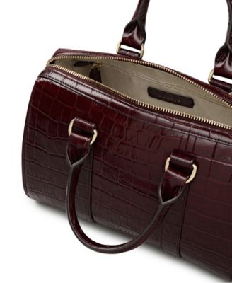 Noble Alley Faux Croc Small Zip Top Grab Handbag