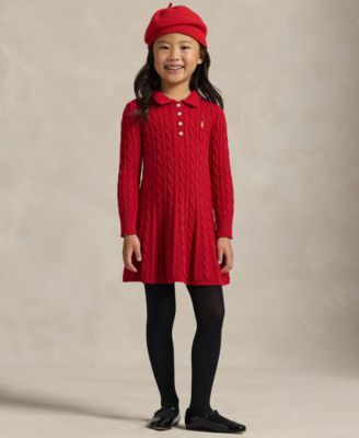 Girls' 2T-6X Lunar New Year Polo Sweater Dress