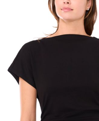 Women's Boat Neck Dolman Sleeve Dress