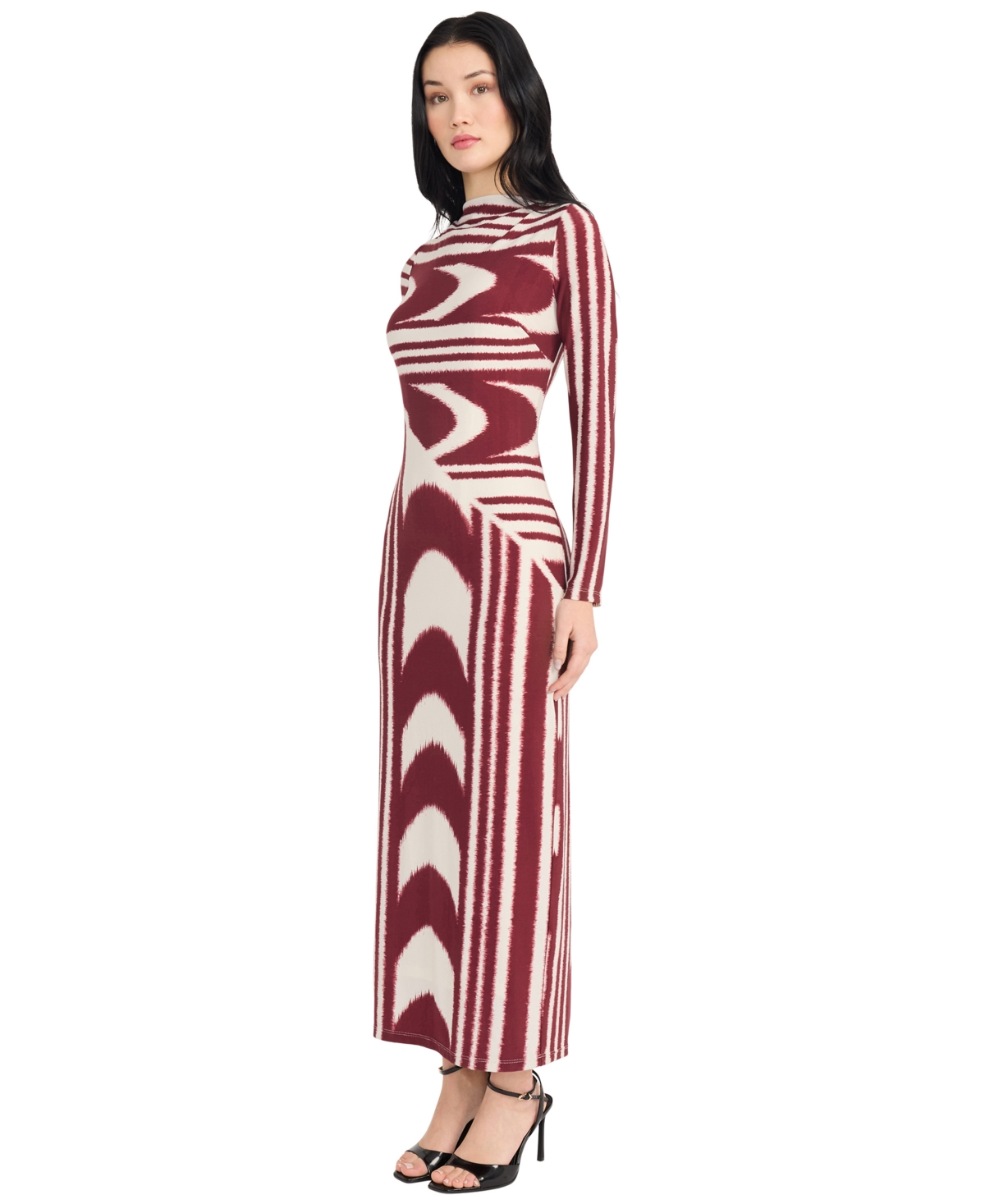 Donna Morgan Women's Long-sleeve Midi Dress In Multi
