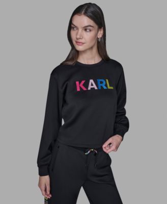 KARL LAGERFELD PARIS - Petite Crewneck Pull-on Sweater