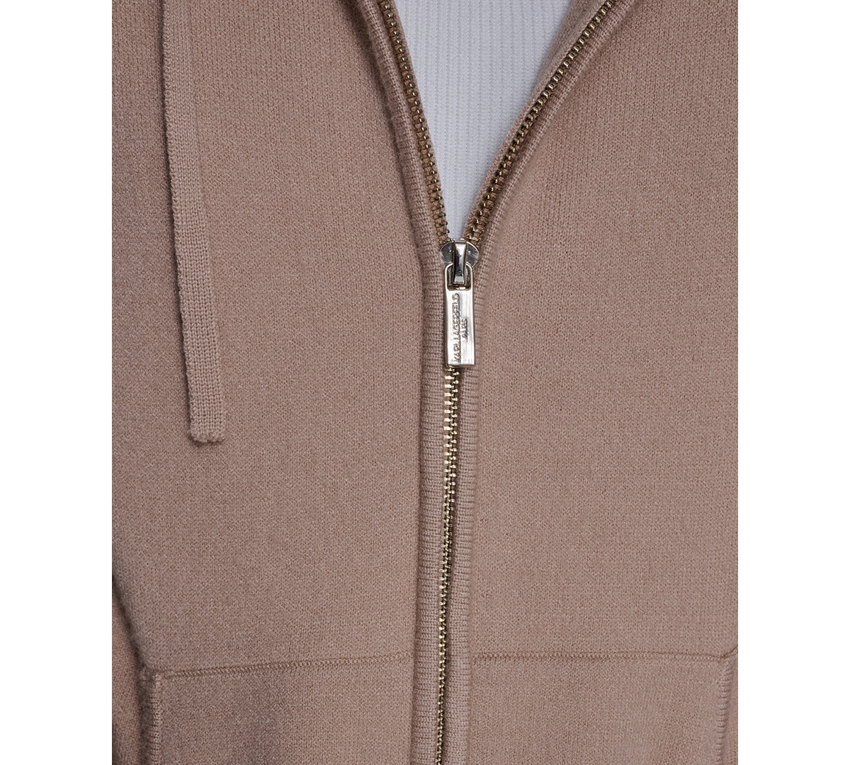 Karl Lagerfeld Petite Hooded Zip-front Sweatshirt