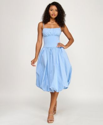 KATIA RAE - Women's Square Neck Tea-Length Lace Dress