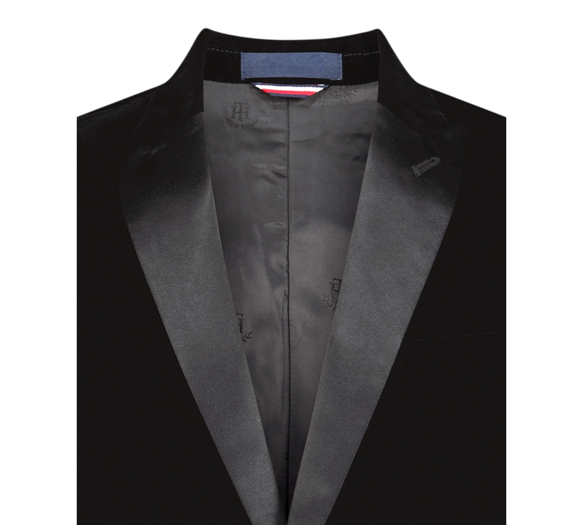 Tommy Hilfiger Kids' Festive Peak Lapel Sport Coat In Black