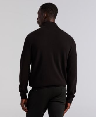 Men's Quilted Front Zip Sweater