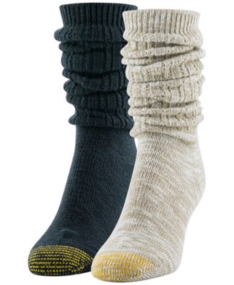 Gold Toe - Women's 2-Pack Girlfriend Slouch Crew Socks