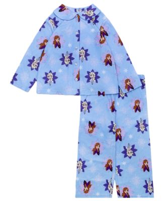 AME - Girls Toddler 2T-4T 2-Piece Frozen Notch Collar Top and Pants Pajama Set