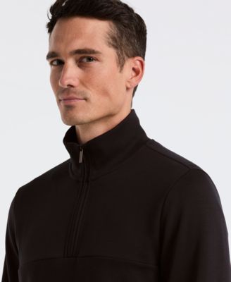 Men's Neoprene Quarter-Zip Long-Sleeve Sweater