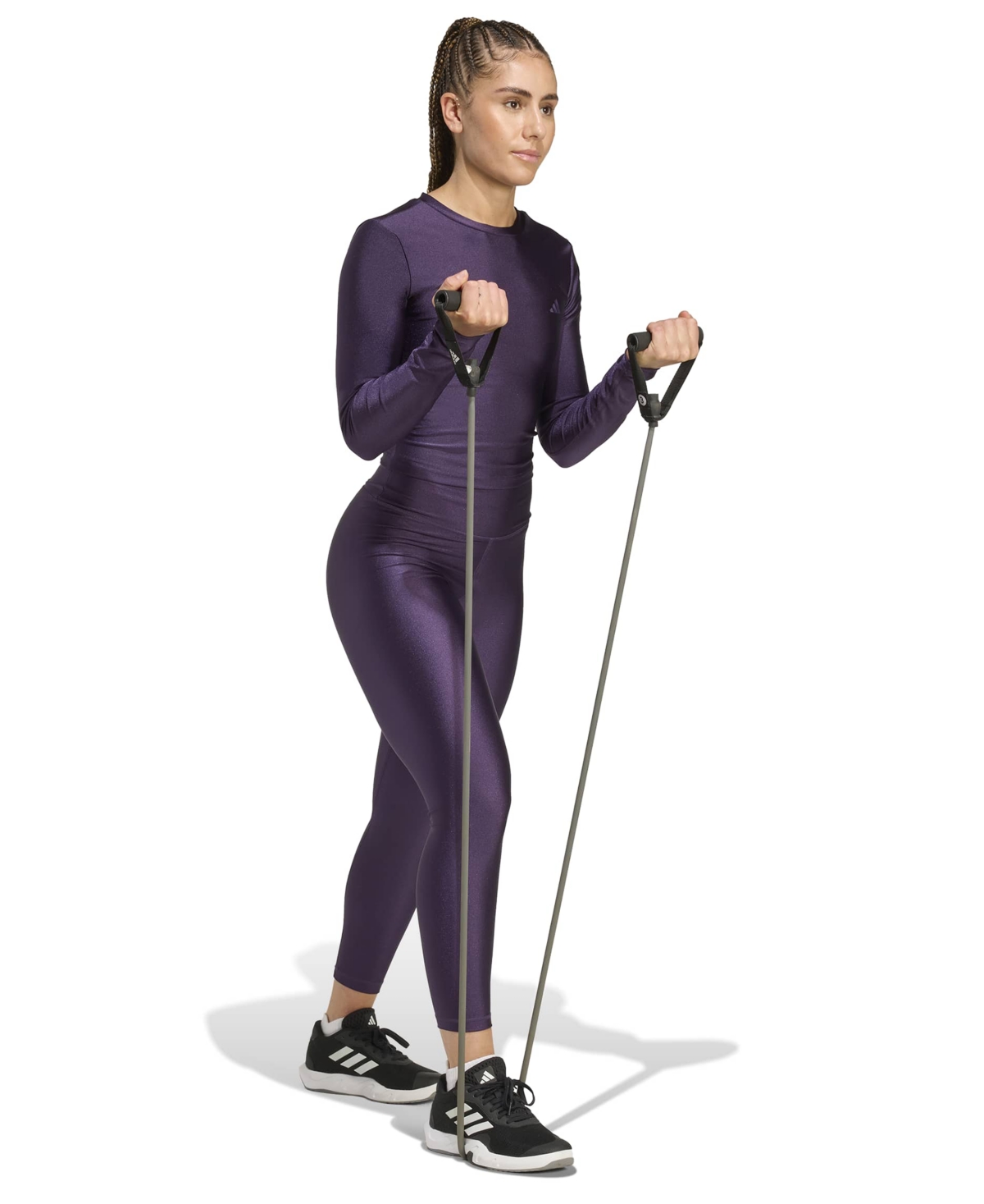 Adidas Originals Women's Long-sleeve Crewneck T-shirt In Purple