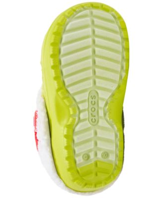 x The Grinch Toddler Kids Classic Lined Clogs from Finish Line