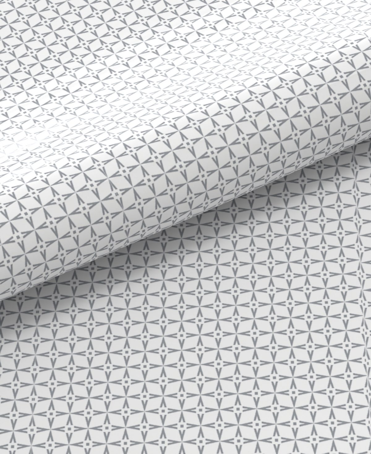 Color Sense Brushed Cool Crisp Printed Cotton 4-pc. Sheet Set, Queen In Gray