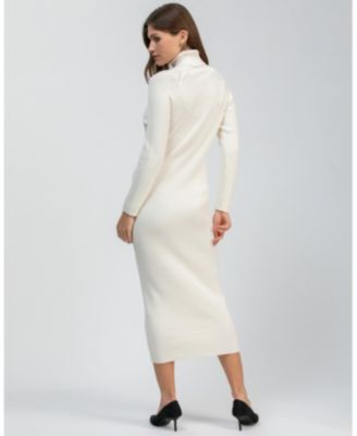 Maternity Ribbed Turtleneck Bodycon Maxi Dress Giorgia