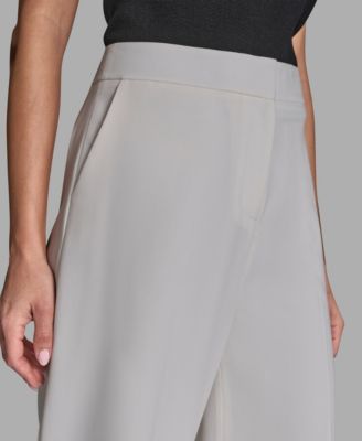 Women's Wide-Leg High-Rise Pleated Pants