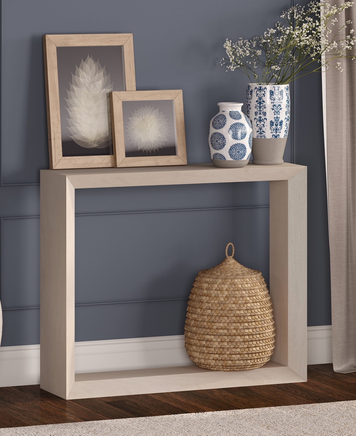 Hudson & Canal Osmond 36" Wood Wide Rectangular Console Table