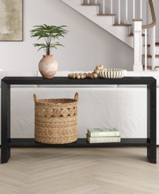 Osman 55" Wood Wide Rectangular Console Table