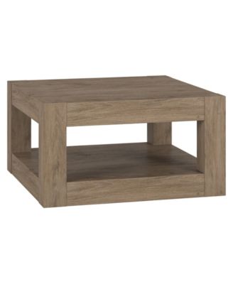 Hughes 32" Wood Wide Square Coffee Table