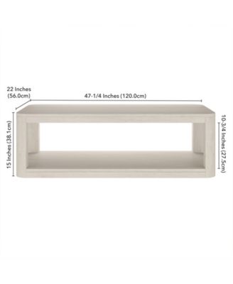 Stellan 47" Wood Wide Rectangular Coffee Table