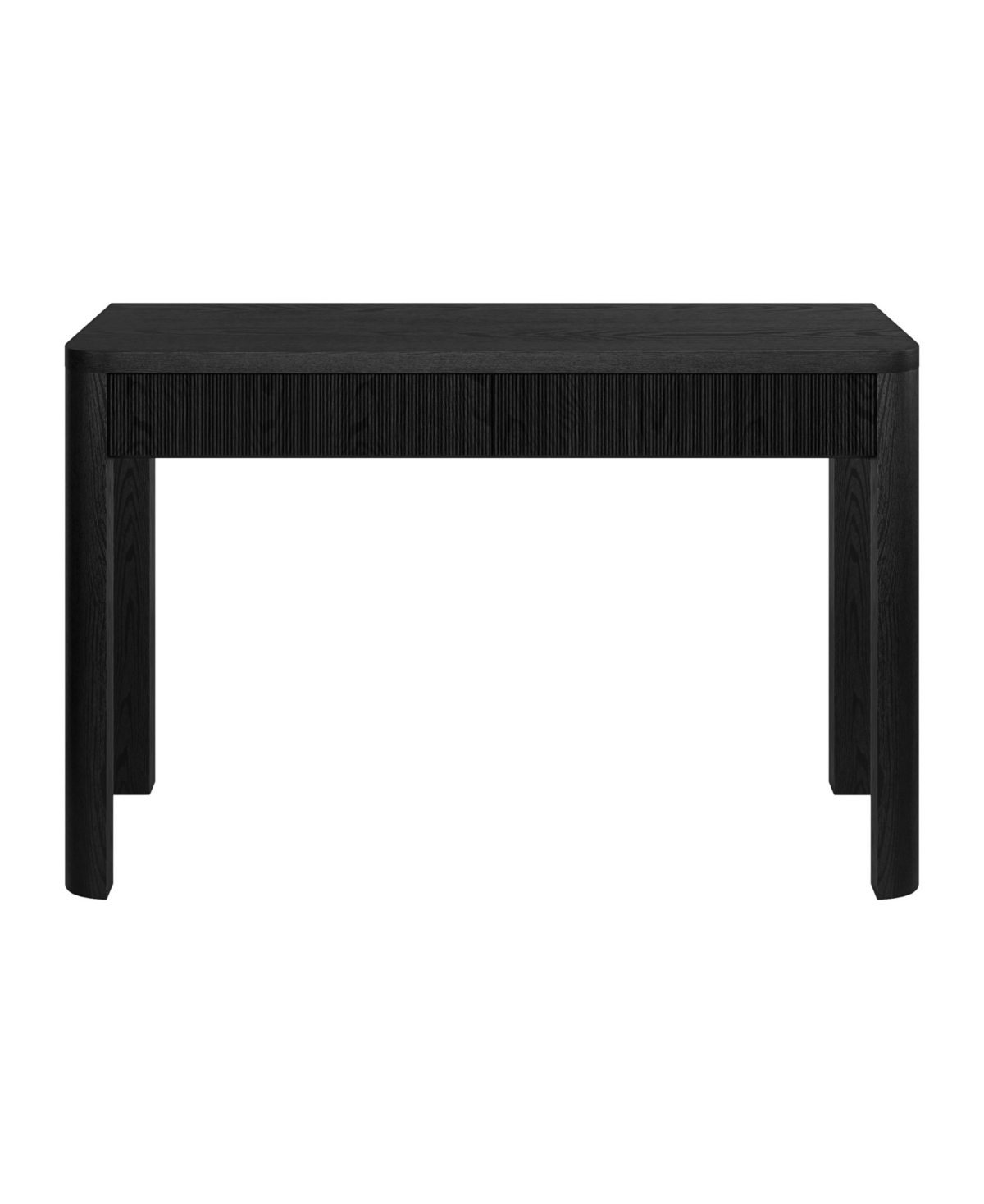 Hudson & Canal Mendoza 48" Wood Wide Rectangular Desk In Black