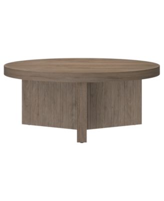Holm 36" Wood Wide Round Coffee Table