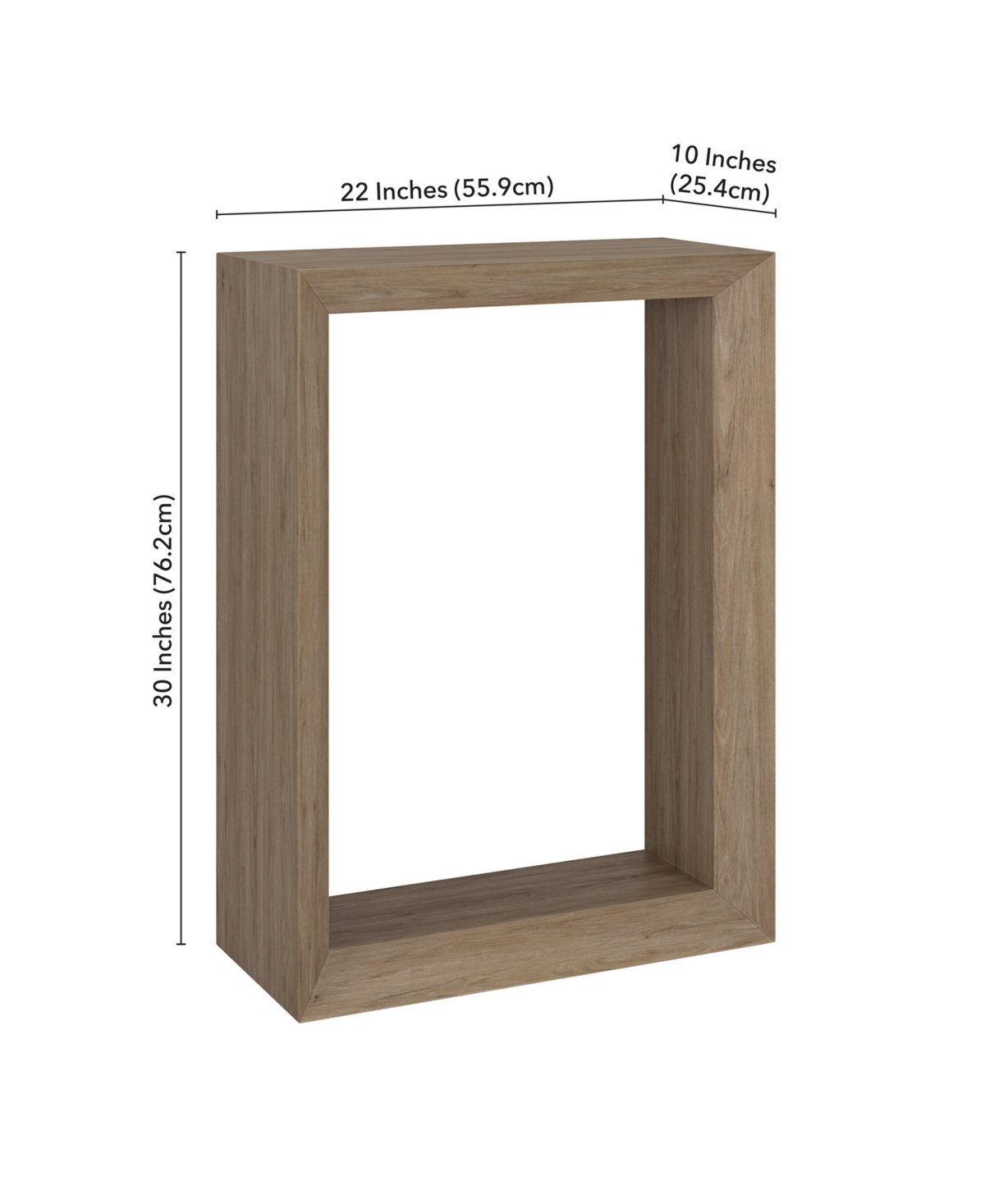 Hudson & Canal Osmond 22" Wood Wide Rectangular Console Table