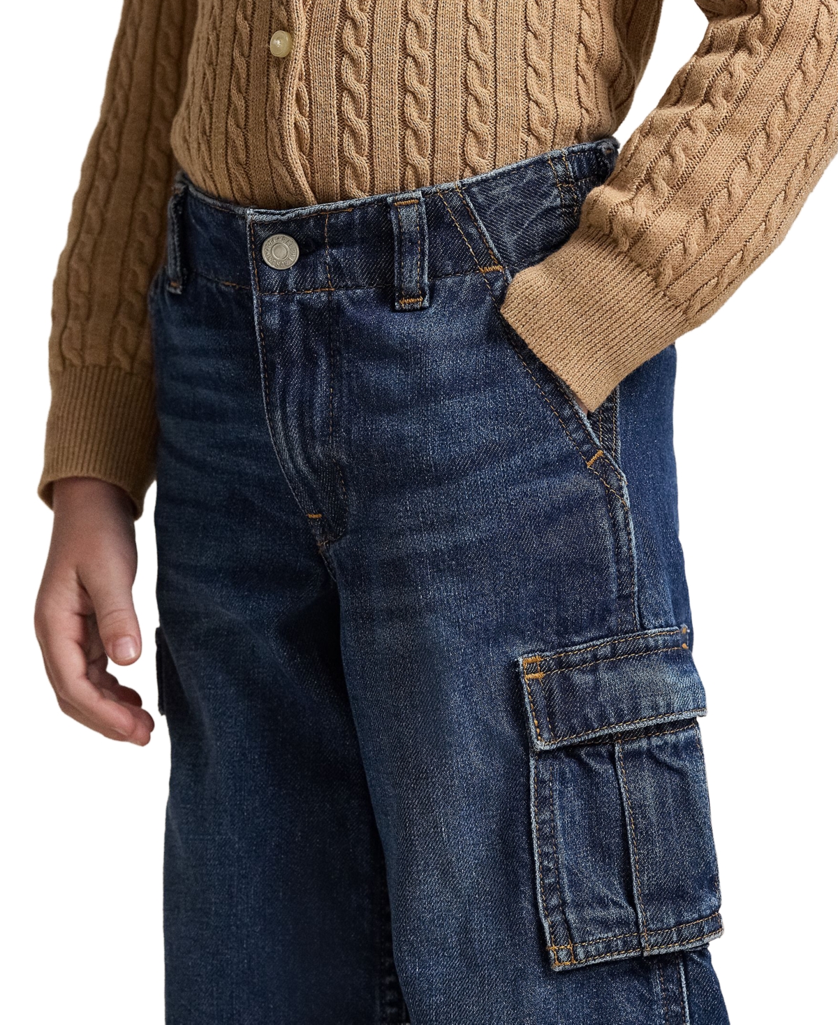 Polo Ralph Lauren Girls 2T-6X Wide Leg Cargo Jeans