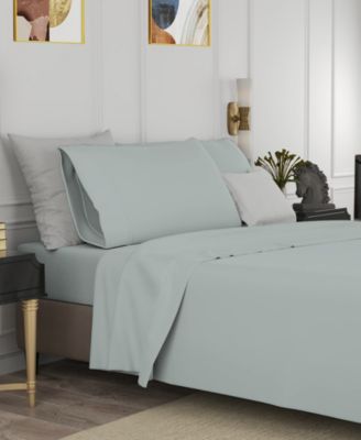 Brushed Cool Crisp 225-Thread Count Solid Cotton 4-Pc. Sheet Set, Queen