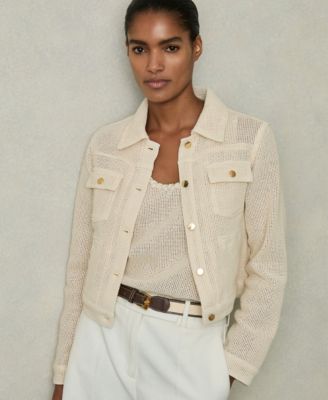 REISS - Women's Renzo Textured Trucker Jacket