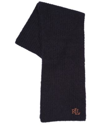 Fisherman Rib with Leather Logo Scarf