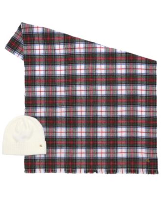 Woven Scarf and Knit Hat Gift Set