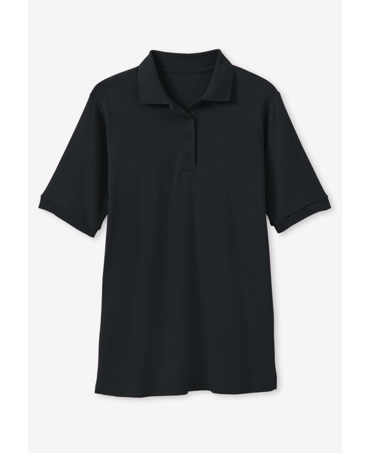 Woman Within Women's Elbow-Sleeve Polo Tunic