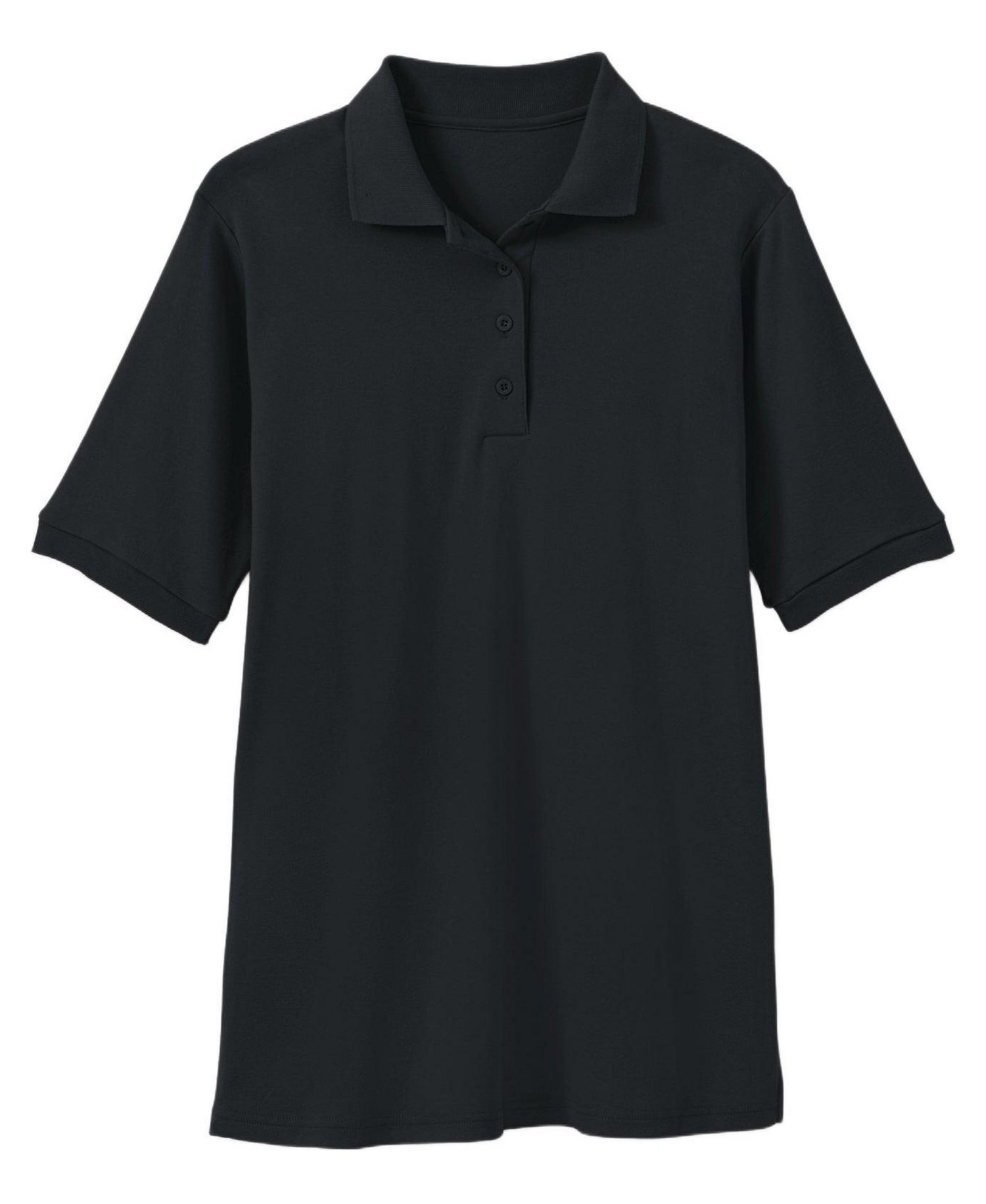 Plus Size Elbow-Sleeve Polo Tunic
